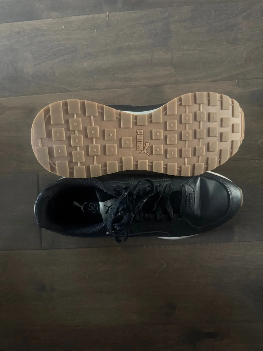 Puma Men’s Black Athletic Sneakers with White Midsole